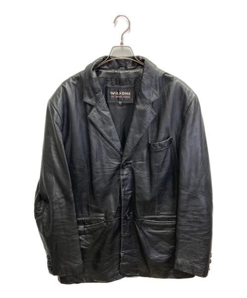 wilsons（ウィルソンズ）WILSONS (ウィルソンズ) レザーチェスターコート ブラック サイズ:ＸＬの古着・服飾アイテム