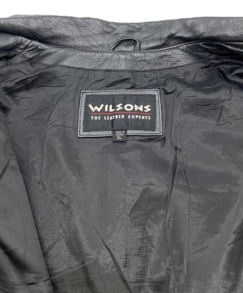 wilsons（ウィルソンズ）WILSONS (ウィルソンズ) レザーチェスターコート ブラック サイズ:ＸＬの古着・服飾アイテム