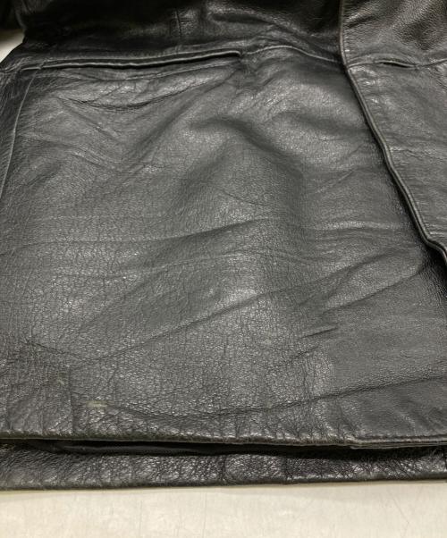 wilsons（ウィルソンズ）WILSONS (ウィルソンズ) レザーチェスターコート ブラック サイズ:ＸＬの古着・服飾アイテム