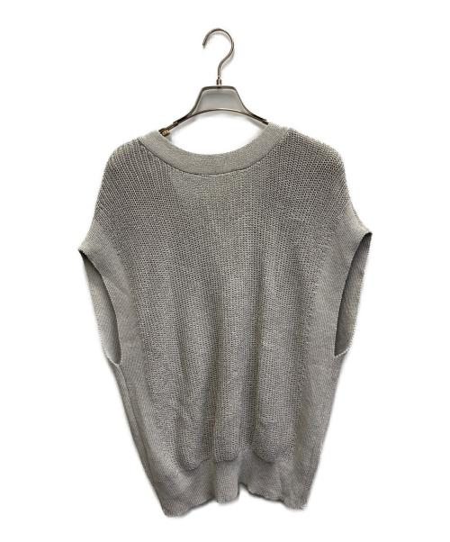 NOLLEY'S（ノーリーズ）NOLLEY'S (ノーリーズ) ウォッシャブルペーパーヤーン2WAYベスト グレー サイズ:FREEの古着・服飾アイテム
