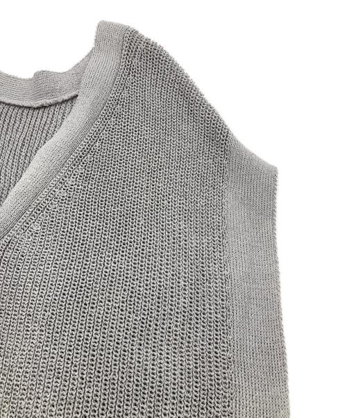 NOLLEY'S（ノーリーズ）NOLLEY'S (ノーリーズ) ウォッシャブルペーパーヤーン2WAYベスト グレー サイズ:FREEの古着・服飾アイテム