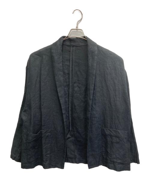 journal standard luxe（ジャーナルスタンダード ラックス）JOURNAL STANDARD LUXE (ジャーナルスタンダード ラックス) フレンチリネンツイルジャケット ブラック サイズ:Fの古着・服飾アイテム