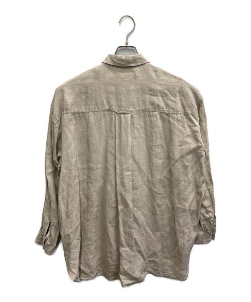 journal standard luxe（ジャーナルスタンダード ラックス）JOURNAL STANDARD LUXE (ジャーナルスタンダード ラックス) 60 リネンレギュラーカラーシャツ ベージュ サイズ:FREEの古着・服飾アイテム