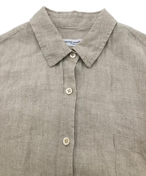 journal standard luxe（ジャーナルスタンダード ラックス）JOURNAL STANDARD LUXE (ジャーナルスタンダード ラックス) 60 リネンレギュラーカラーシャツ ベージュ サイズ:FREEの古着・服飾アイテム