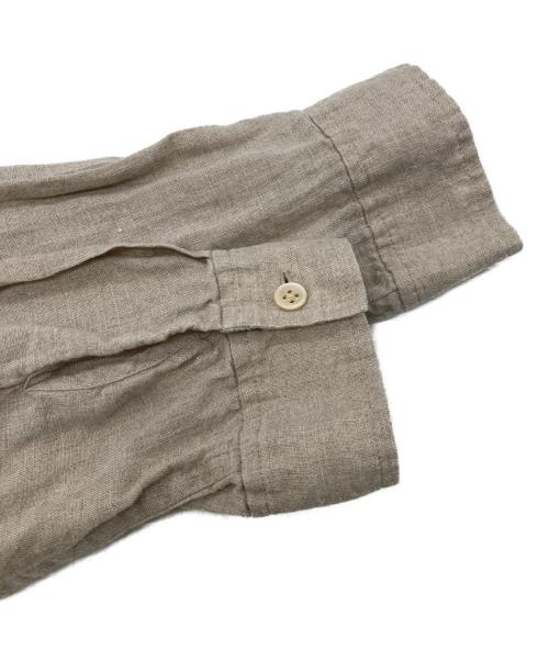 journal standard luxe（ジャーナルスタンダード ラックス）JOURNAL STANDARD LUXE (ジャーナルスタンダード ラックス) 60 リネンレギュラーカラーシャツ ベージュ サイズ:FREEの古着・服飾アイテム