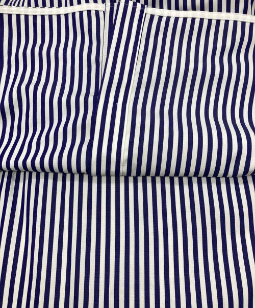 AUBRIOT（オブリオ）AUBRIOT (オブリオ) ストライプバンドカラーシャツワンピース ホワイト×ネイビー サイズ:3の古着・服飾アイテム