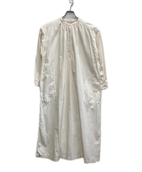 NIGEL CABOURN（ナイジェルケーボン）NIGEL CABOURN (ナイジェルケーボン) VINTAGE GATHER DRESS/ヴィンテージギャザードレス ベージュ サイズ:8の古着・服飾アイテム