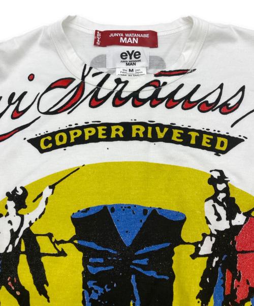 LEVI'S（リーバイス）LEVI'S COMME des GARCONS JUNYA WATANABE MAN eYe COMME des GARCONS JUNYAWATANABE MAN AD2025/Levi's Wネーム プリントTシャツ サイズ:Mの古着・服飾アイテム