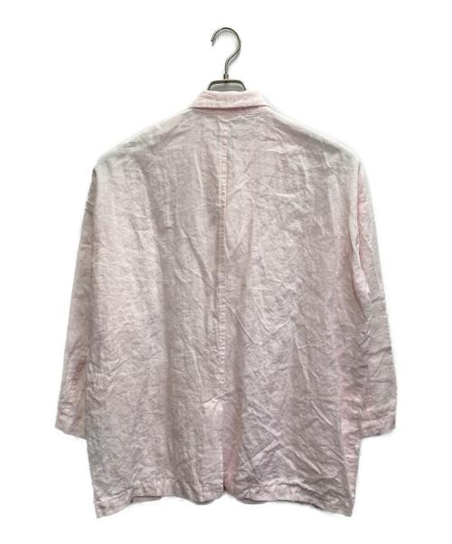 journal standard luxe（ジャーナルスタンダード ラックス）journal standard luxe (ジャーナルスタンダード ラックス) CLUEL リネンワッシャージャケット ピンク サイズ:FREEの古着・服飾アイテム