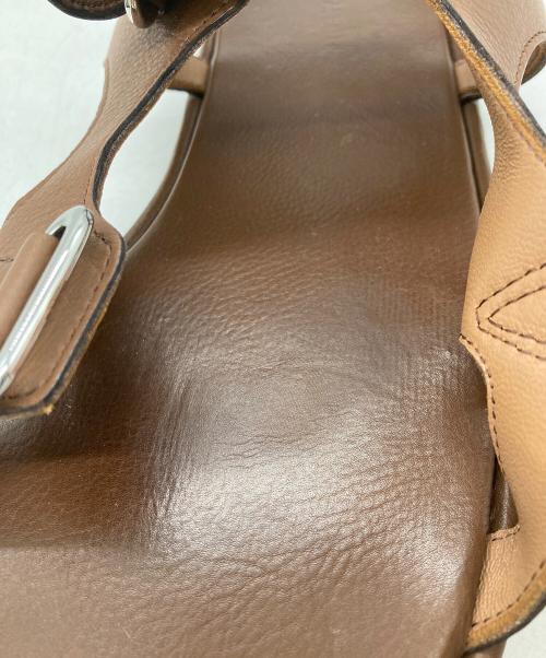 AURALEE（オーラリー）AURALEE (オーラリー) SOFT LEATHER DOUBLE STRAP SANDALS ブラウン サイズ:W7の古着・服飾アイテム