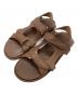 AURALEE（オーラリー）の古着「SOFT LEATHER DOUBLE STRAP SANDALS」｜ブラウン