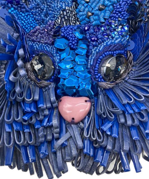 JAMIN PUECH（ジャマンピュエッシュ）JAMIN PUECH (ジャマンピュエッシュ) ビーズショルダーバッグ ブルーの古着・服飾アイテム