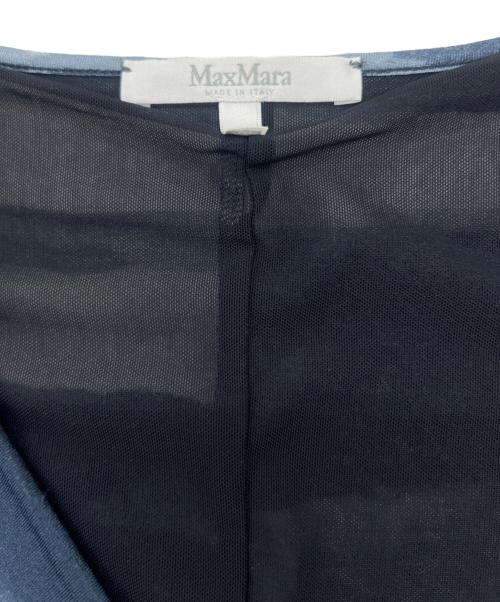 MaxMara（マックスマーラ）MaxMara (マックスマーラ) 半袖デザインワンピース ネイビー サイズ:38の古着・服飾アイテム