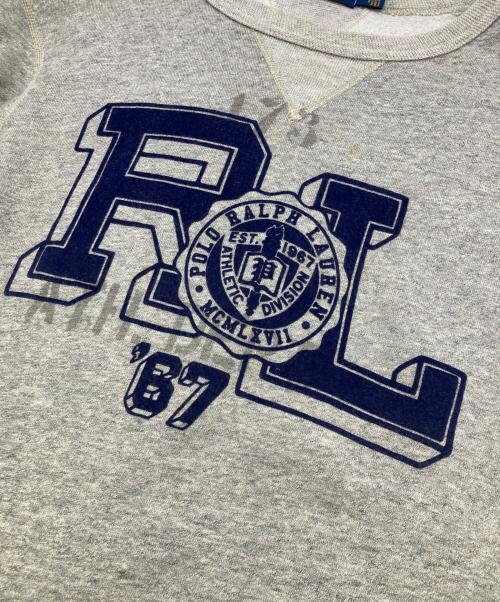 POLO RALPH LAUREN（ポロ・ラルフローレン）POLO RALPH LAUREN (ポロ・ラルフローレン) RL-67 College Sweat Shirts グレー サイズ:Mの古着・服飾アイテム