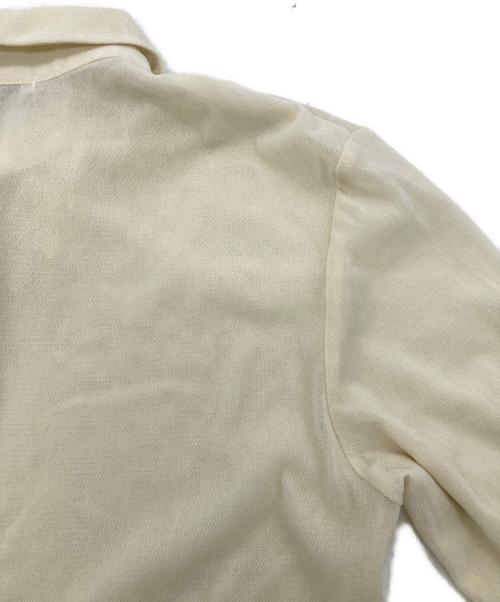 CLANE（クラネ）CLANE (クラネ) TULLE FLOCKY POLO SHIRTS ベージュ サイズ:Mの古着・服飾アイテム