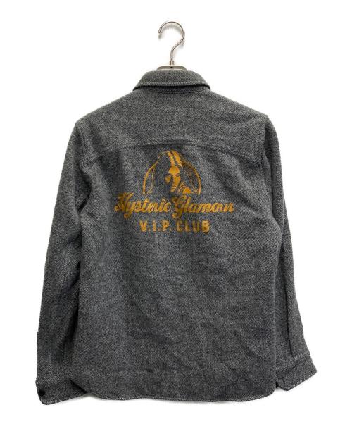 PENDLETON（ペンドルトン）PENDLETON (ペンドルトン) Hysteric Glamour (ヒステリックグラマー) ヘリンボーン織コラボ長袖シャツ グレー サイズ:Mの古着・服飾アイテム