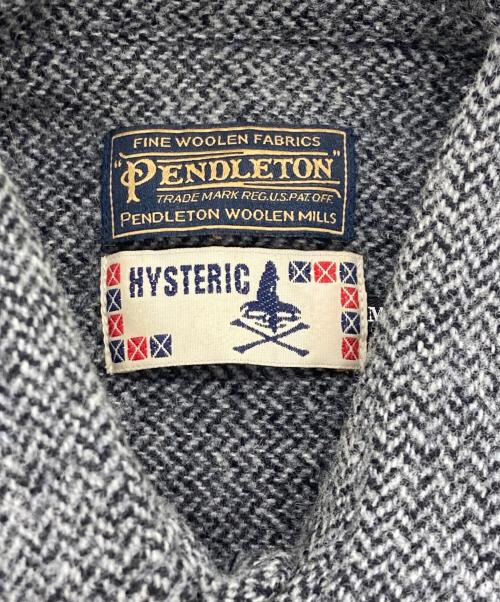 PENDLETON（ペンドルトン）PENDLETON (ペンドルトン) Hysteric Glamour (ヒステリックグラマー) ヘリンボーン織コラボ長袖シャツ グレー サイズ:Mの古着・服飾アイテム