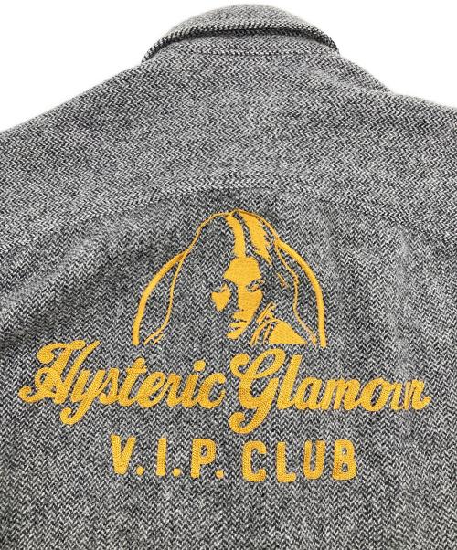 PENDLETON（ペンドルトン）PENDLETON (ペンドルトン) Hysteric Glamour (ヒステリックグラマー) ヘリンボーン織コラボ長袖シャツ グレー サイズ:Mの古着・服飾アイテム