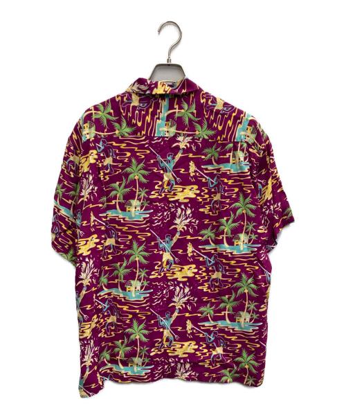 Sun Surf（サンサーフ）Sun Surf (サンサーフ) RAYON HAWAIIAN SHIRT TORCH FISHERMAN パープル サイズ:Lの古着・服飾アイテム