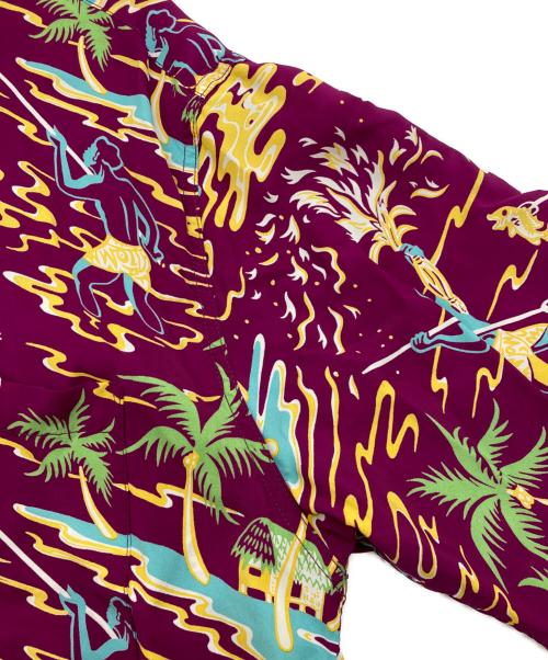 Sun Surf（サンサーフ）Sun Surf (サンサーフ) RAYON HAWAIIAN SHIRT TORCH FISHERMAN パープル サイズ:Lの古着・服飾アイテム