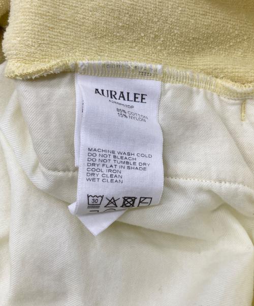 AURALEE（オーラリー）AURALEE (オーラリー) COTTON NYLON PILE PANTS イエロー サイズ:5の古着・服飾アイテム