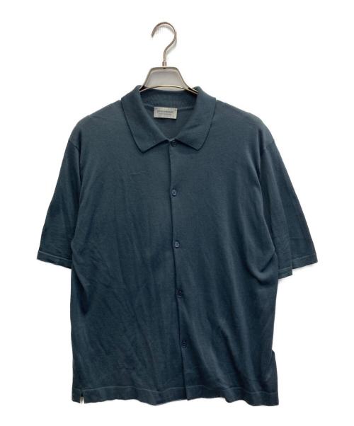 JOHN SMEDLEY（ジョンスメドレー）JOHN SMEDLEY (ジョンスメドレー) FOLKE シーアイランドコットン 30ゲージ ニットシャツ ネイビー サイズ:Mの古着・服飾アイテム