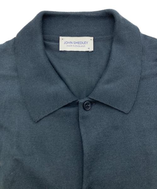 JOHN SMEDLEY（ジョンスメドレー）JOHN SMEDLEY (ジョンスメドレー) FOLKE シーアイランドコットン 30ゲージ ニットシャツ ネイビー サイズ:Mの古着・服飾アイテム