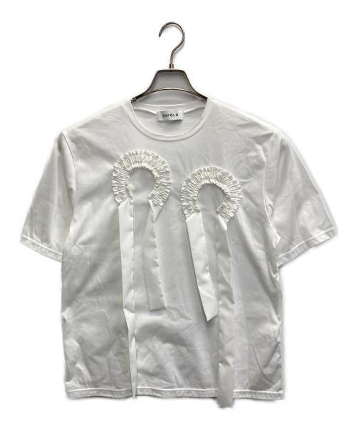ENFOLD（エンフォルド）ENFOLD (エンフォルド) 26SS FRILL EMBLEM T-SHIRT ホワイト サイズ:38の古着・服飾アイテム