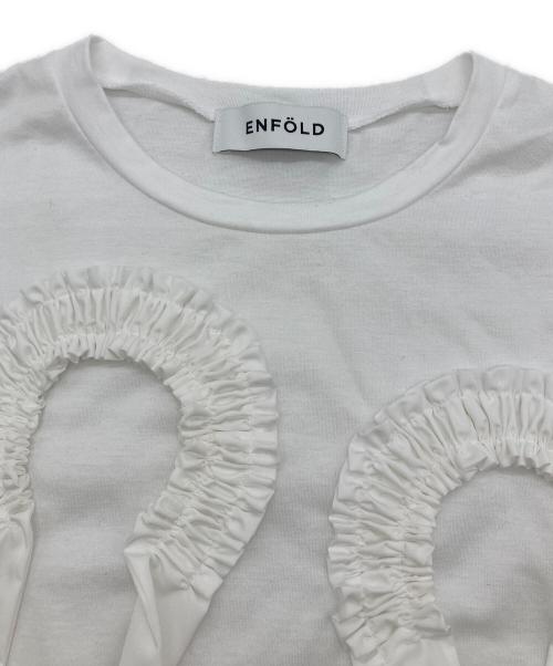 ENFOLD（エンフォルド）ENFOLD (エンフォルド) 26SS FRILL EMBLEM T-SHIRT ホワイト サイズ:38の古着・服飾アイテム