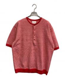 EDIFICE（エディフィス）の古着「パイル ボーダー ヘンリー/26SS」｜レッド