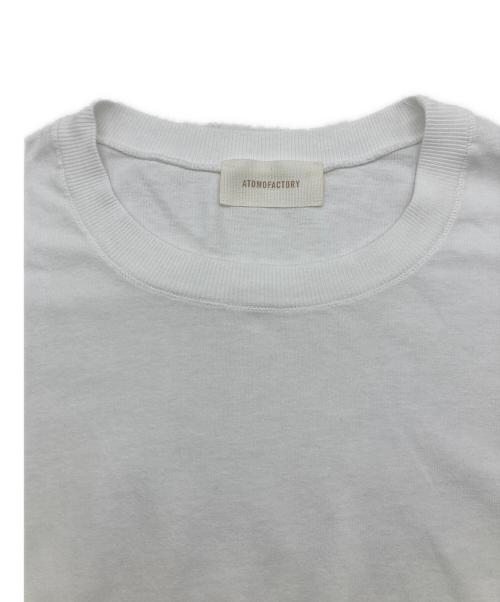 ATOMOFACTORY（アトモファクトリー）ATOMOFACTORY (アトモファクトリー) 袖編み切替Tシャツ ホワイト サイズ:ＦＲＥＥの古着・服飾アイテム