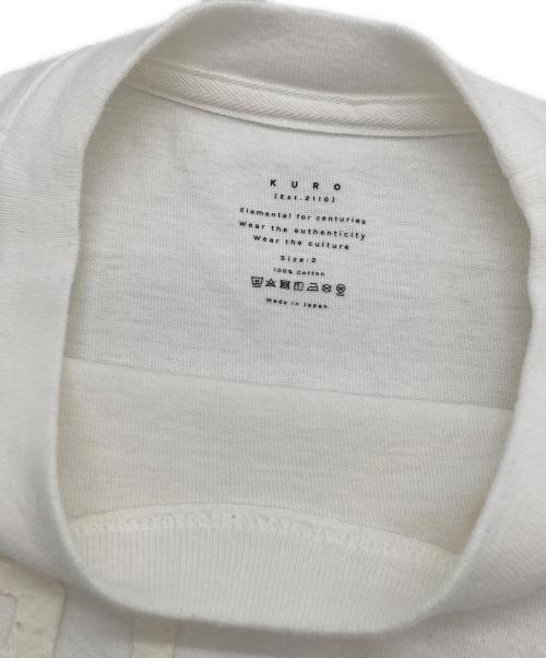 KURO（クロ）KURO (クロ) 17 ROUND SHAPE DYED TEE ホワイト サイズ:2の古着・服飾アイテム