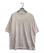 AURALEEオーラリー）の古着「BRUSHED ORGANIC COTTON JERSEY TEE」｜ピンク