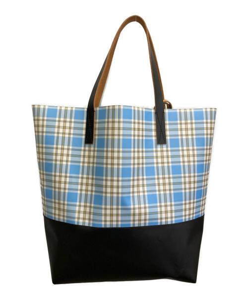 MARNI（マルニ）MARNI (マルニ) Tribeca ショッピングバッグ ホワイト×ブルーの古着・服飾アイテム