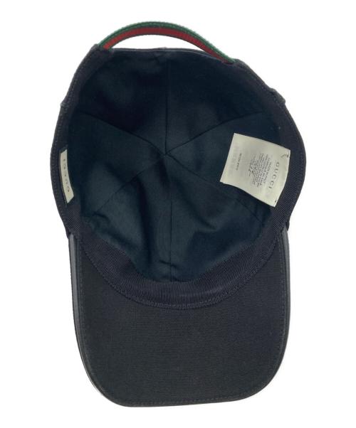 GUCCI（グッチ）GUCCI (グッチ) インターロッキングGキャップ ブラックの古着・服飾アイテム