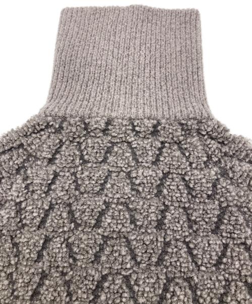 MACPHEE（マカフィー）MACPHEE (マカフィー) ループジャカード ジップアップカーディガン グレー サイズ:Sの古着・服飾アイテム