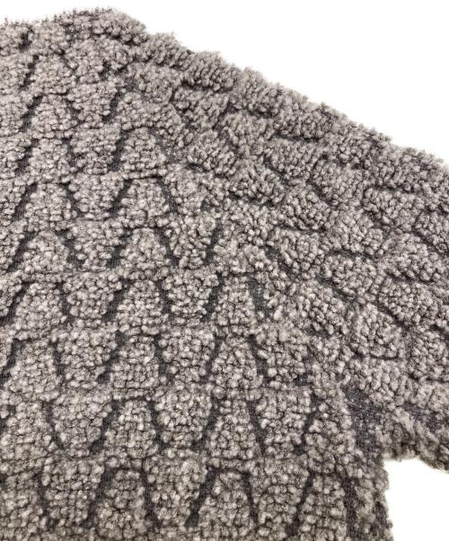 MACPHEE（マカフィー）MACPHEE (マカフィー) ループジャカード ジップアップカーディガン グレー サイズ:Sの古着・服飾アイテム