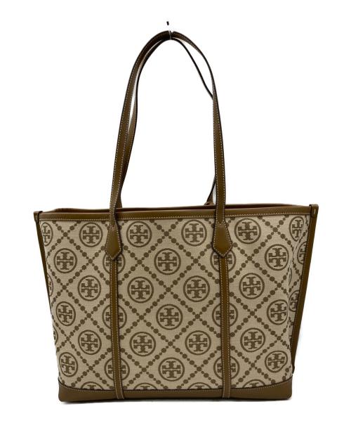 TORY BURCH（トリーバーチ）TORY BURCH (トリーバーチ) モノグラムトートバッグ ベージュの古着・服飾アイテム