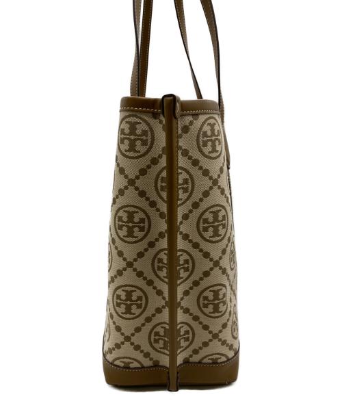 TORY BURCH（トリーバーチ）TORY BURCH (トリーバーチ) モノグラムトートバッグ ベージュの古着・服飾アイテム