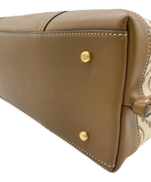 TORY BURCH（トリーバーチ）TORY BURCH (トリーバーチ) モノグラムトートバッグ ベージュの古着・服飾アイテム