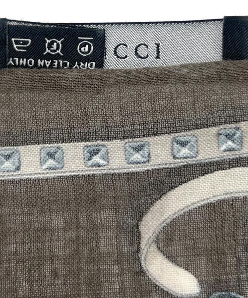 GUCCI（グッチ）GUCCI (グッチ) ウールシルクスカーフ グレーの古着・服飾アイテム