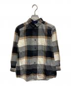 BLUE LABEL CRESTBRIDGEブルーレーベルクレストブリッジ）の古着「チェックシャツ」｜グレー×ブラック