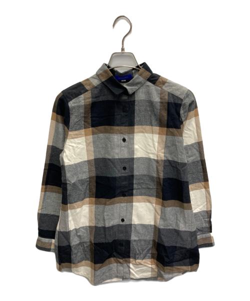 BLUE LABEL CRESTBRIDGE（ブルーレーベルクレストブリッジ）BLUE LABEL CRESTBRIDGE (ブルーレーベルクレストブリッジ) チェックシャツ グレー×ブラック サイズ:SIZE36の古着・服飾アイテム