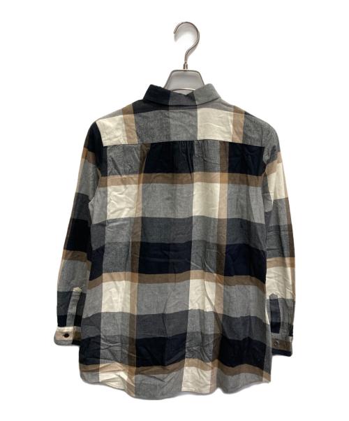BLUE LABEL CRESTBRIDGE（ブルーレーベルクレストブリッジ）BLUE LABEL CRESTBRIDGE (ブルーレーベルクレストブリッジ) チェックシャツ グレー×ブラック サイズ:SIZE36の古着・服飾アイテム