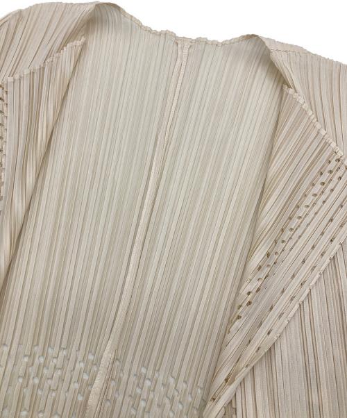 PLEATS PLEASE（プリーツプリーズ）PLEATS PLEASE (プリーツプリーズ) 18AW アンサンブルカーディガン アイボリー サイズ:3の古着・服飾アイテム