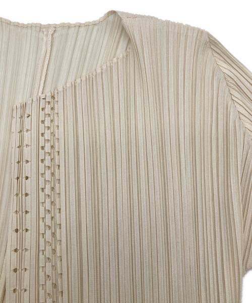 PLEATS PLEASE（プリーツプリーズ）PLEATS PLEASE (プリーツプリーズ) 18AW アンサンブルカーディガン アイボリー サイズ:3の古着・服飾アイテム