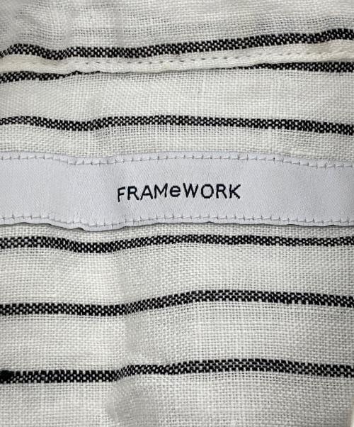 FRAMeWORK（フレームワーク）FRAMeWORK (フレームワーク) フレンチリネンシャツワンピース2 ホワイト サイズ:FREEの古着・服飾アイテム