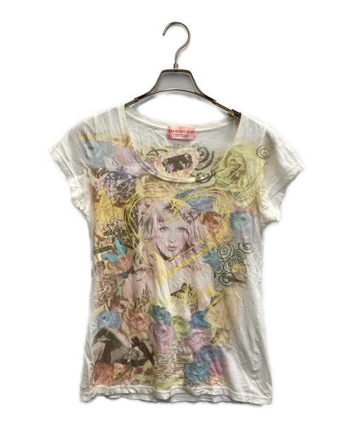Hysteric Glamour（ヒステリックグラマー）Hysteric Glamour (ヒステリックグラマー) courtney love (コートニーラブ) Tシャツ ベージュ サイズ:FREEの古着・服飾アイテム