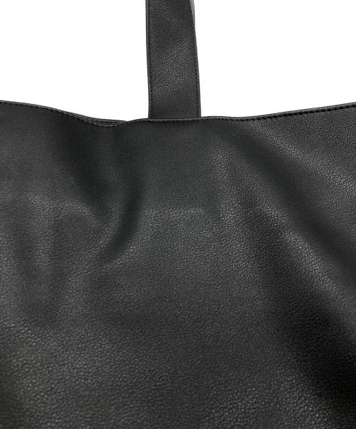 MLVINCE（メルヴィンス）MLVINCE (メルヴィンス) FAUX LEATHER BIG TOTE BAG ブラックの古着・服飾アイテム