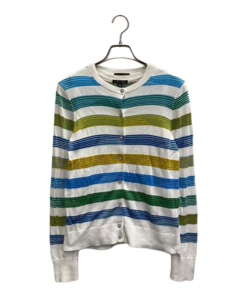 BROOKS BROTHERS（ブルックスブラザーズ）BROOKS BROTHERS (ブルックスブラザーズ) アンサンブルカーディガン ブルー×ホワイト サイズ:Sの古着・服飾アイテム